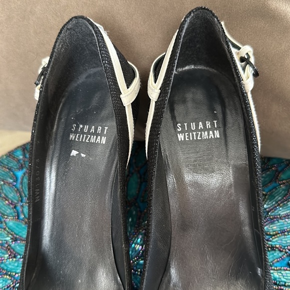 Stuart Weitzman black and white heels, shoes - Picture 2 of 5